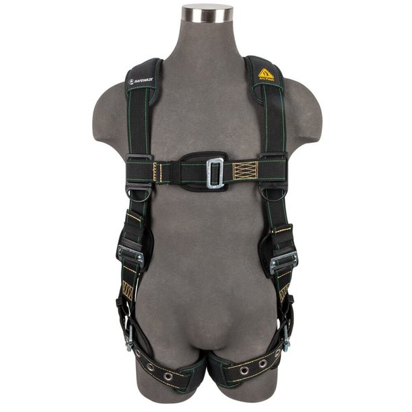 Safewaze Arc Flash Full Body Harness: 1D, MB Chest, TB Legs, L 020-1355